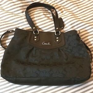 Authentic Coach handbag. Brand new.  Navy and black soft leather.